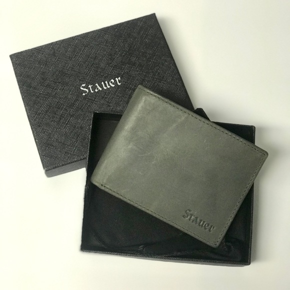 New never used Stauer classic leather wallet - Picture 1 of 3